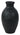 Tall charcoal ceramic vase with textured finish, 10.25 inches high