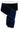 Roll of navy blue velvet ribbon with coordinating satin backing and wired edges, measuring 2.5 inches wide by 10 yards long.