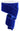 Roll of royal blue velvet ribbon with coordinating satin backing and wired edges, measuring 2.5 inches wide by 10 yards long.