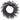 Back of 24-inch black flocked willow pine wreath showing the dark twig-style circular base and attached branches