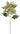 29-inch soft green beaded poinsettia stem with glitter accents for holiday decorating