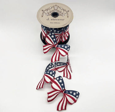 Garland-style ribbon displayed with multiple connected bows