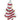 Cody Foster Christmas Tree Cake Ornament featuring a white glass tree-shaped snack cake with red icing stripes, green sprinkle accents, glitter, and a bite detail.