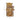 Brown stoneware bear shaped honey jar with wooden honey dipper and reactive glaze finish