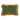 Olive green and gold jacquard brocade lumbar pillow with fringe trim and velvet back, 16 x 10 inches