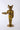 Bronze mouse figurine with a tray on a white background