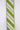 Green and white striped ribbon on a white background