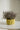 Yellow ceramic layered lemon planter pot with dimensional hand-applied lemon details, matte reactive glaze, and floral arrangement styling for bright kitchen or home decor.