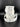 Spool of white ribbon with love and heart design partially unrolled