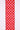 Red ribbon with pink heart pattern on a white background