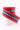 Patriotic red ribbon with a blue stripe and silver stars.
