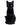 13-inch seated black cat Halloween figurine with a soft flocked finish, sculpted paws, curled tail, and bright green eyes