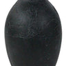 Tall charcoal ceramic vase with textured finish, 10.25 inches high