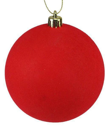 4" Smooth Flocked Ball Ornament