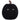 12.5-inch black velvet Halloween pumpkin figurine with a sculpted face, green eyes, deeply defined ribs, and a curved brown stem
