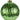 4.75" Antique Vertical Stripe Ball Ornament - Lime Green