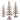 Rustic Carved Trees, Beige (Set of 3)