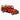 Red metal farm pickup truck with planter bed and wood-style siding