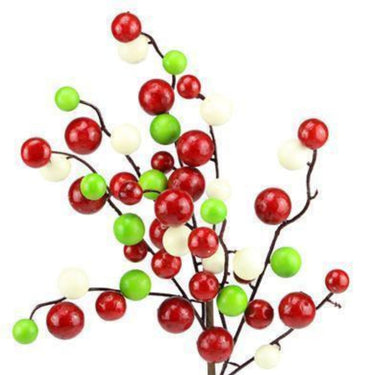 17" Mixed Berry Pick - Red/Green - Vintage Christmas (Water Proof)