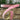 Strawberry pink d. stevens velvet wired ribbon with metallic gold backing and gold trim, 1 inch wide by 10 yards, displayed on a spool.