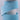 Blue velvet ribbon on a white background