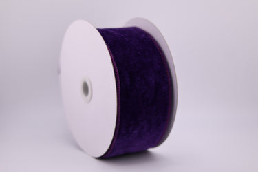 Purple Velvet Ribbon w/ Satin Backing 2.5" x 10yd
