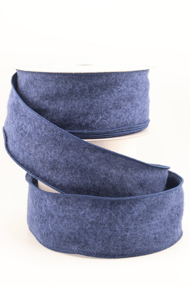 2.5"X10YD FUZZY ROYAL BURLAP NAVY BLUE