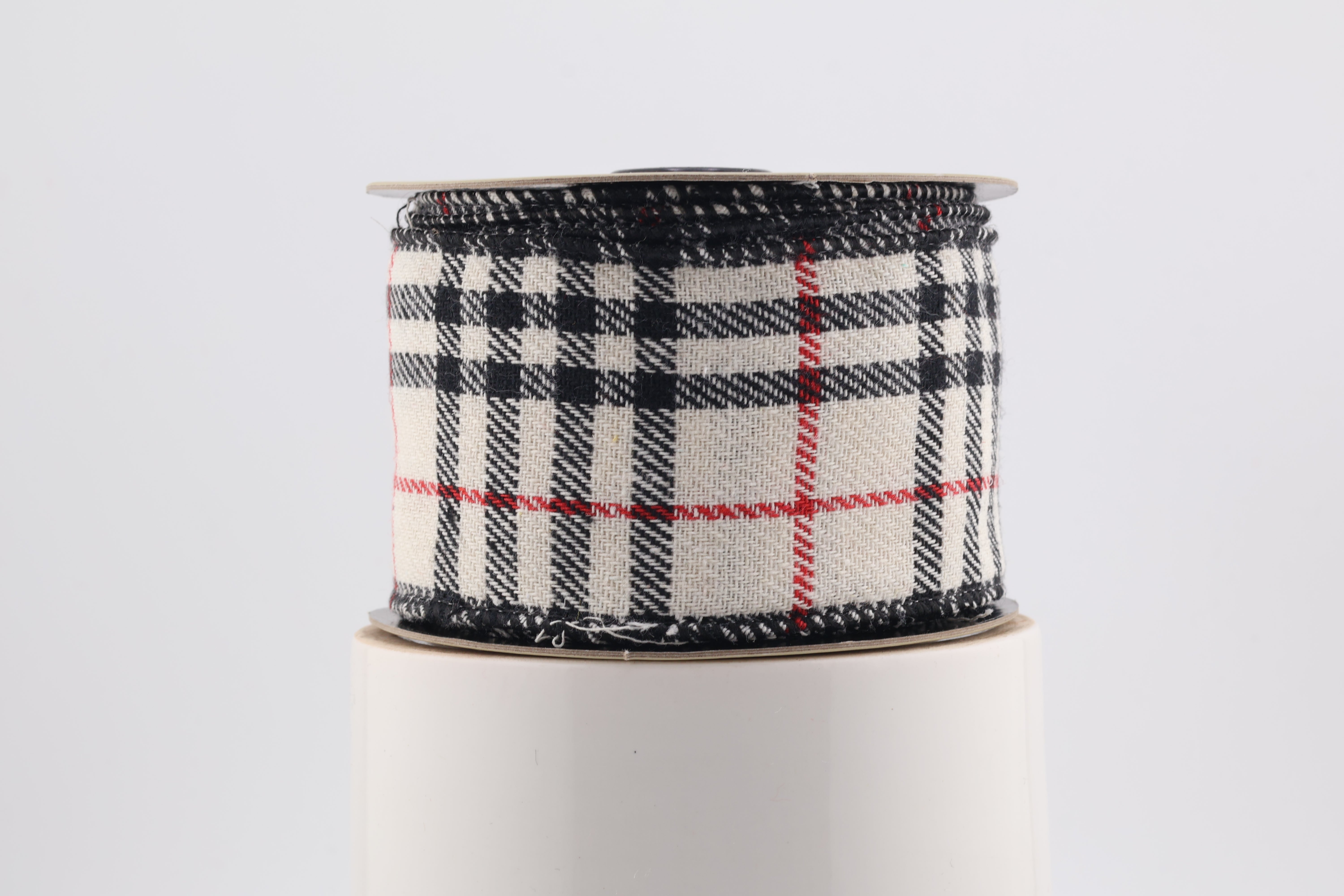 Flannel Breigh Plaid Ribbon – Red, Black & Cream | d. stevens – Maxwell's