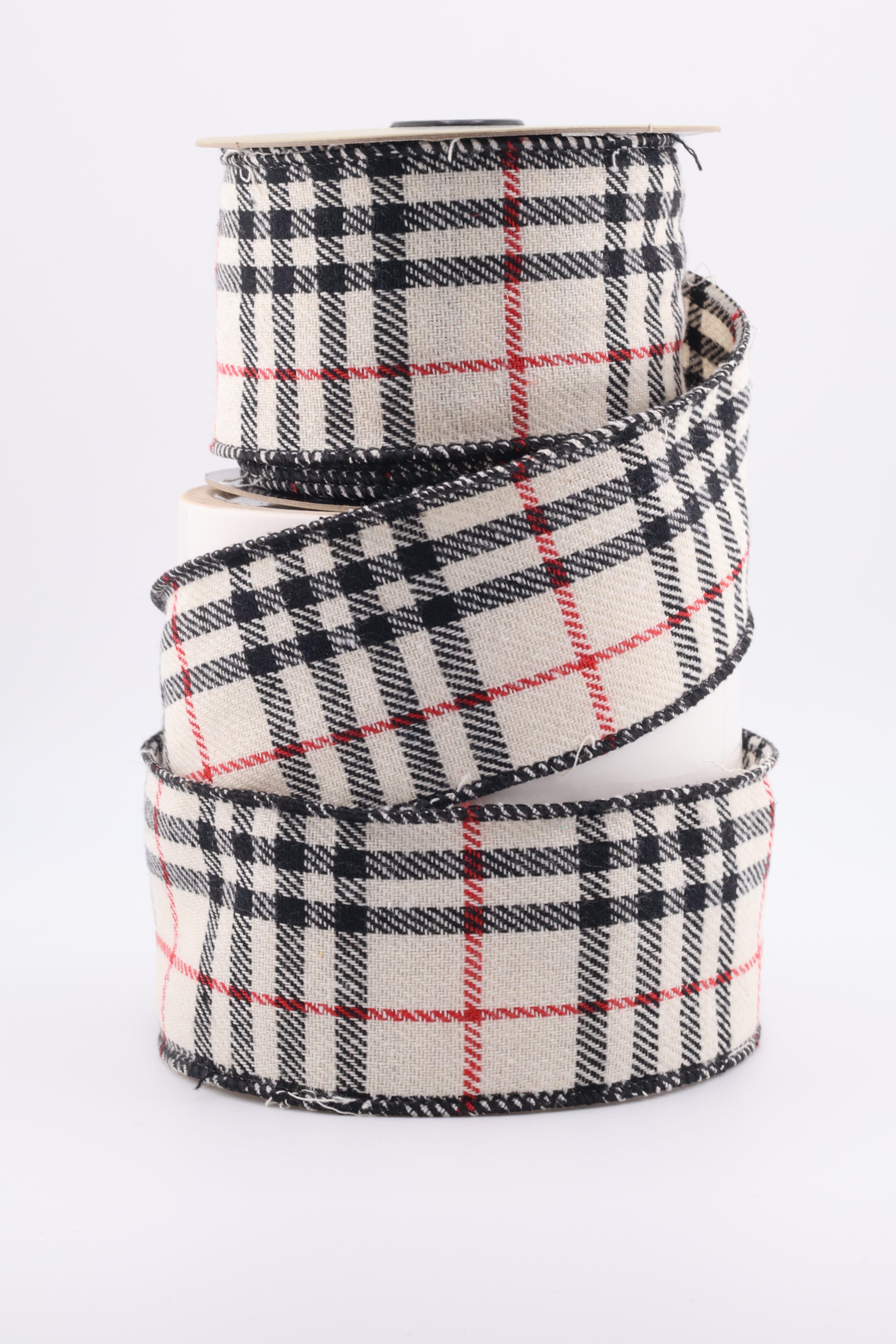Flannel Breigh Plaid Ribbon – Red, Black & Cream | d. stevens – Maxwell's