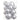 Silver Pearlized Plastic Ball Ornaments (Box of 14)
