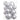 Silver Pearlized Plastic Ball Ornaments (Box of 14)