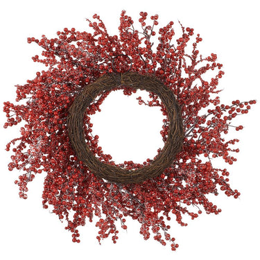 20" Frosted Red Berry Wreath