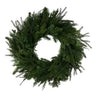 24-inch real-touch cedar, mixed pine and juniper wreath with layered green evergreen foliage