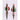 Striped Glass Finial Ornament Set – Red, Emerald & White - Set of 6