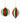 Close-up of two assorted red, green, and white striped ornaments—one round and one teardrop—with shiny gold tops.
