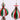Striped Glass Finial Ornament Set – Red, Emerald & White - Set of 6