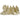 Metallic Gold Nativity Set (12/set)