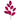 Hot Pink Magnolia Leaf Spray, Velvet & Glitter, 30"L