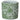 Ornate Green Floral Ceramic Vase 4.5"H x 4.5"D