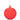 4.75" Glass Dot Ornament, Red & White