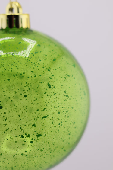 4.75" Speckle Ball Ornament - Lime Green