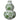 Ornate Green Floral Ceramic Vase 4"
