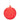 4" Glass Dot Ornament, Red & White