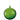 4" Green Swirl Glass Ornament