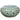 Ornate Green Floral Ceramic Vase 4"H x 8.5"D