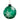 4" Snowflake Glass Ball Ornament – Green with Silver Snowflakes