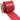 Red Faux Leather Ribbon, 4"W x 5yd
