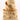 Roll of ribbon with giraffe pattern on a beige background