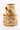 Roll of ribbon with giraffe pattern on a beige background