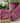Plum velvet ribbon with gold backing, 4" x 10 yards